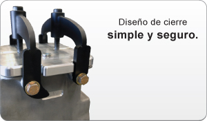 close-up image of a screen box lid with levering latches for quick access